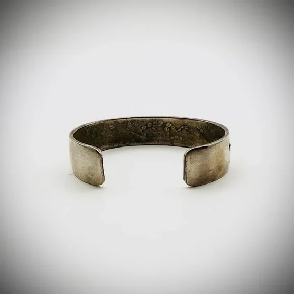 Nathan Fred Jr Kokopelli Hopi Sterling Cuff Bracelet - Picture 4 of 5